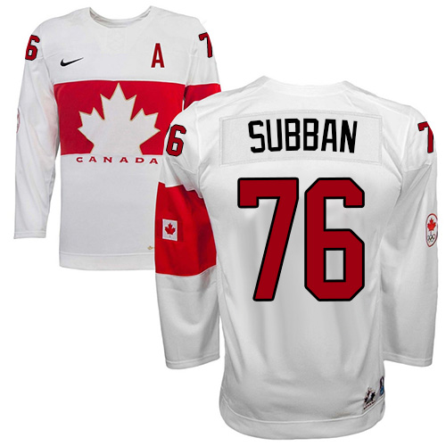 Olympic Hockey P.K Subban Authentic Kinder Weiß – Team Canada #76 Heim 2014